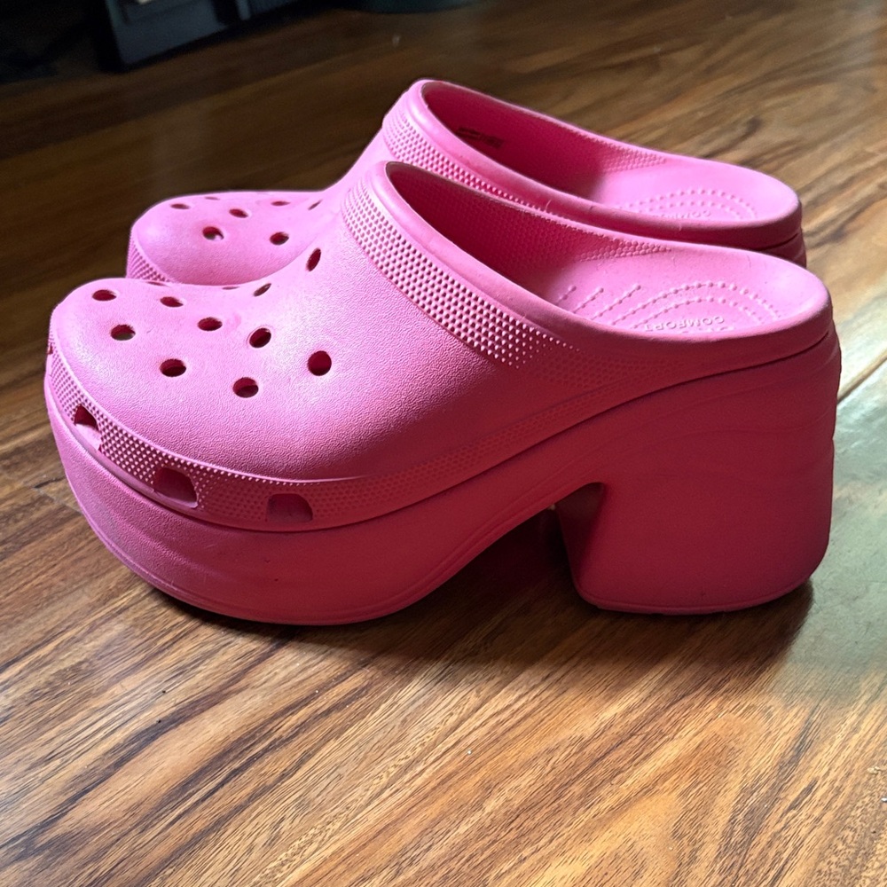 CROCS Pink Siren Clog Platform 9 - Picture 4 of 10